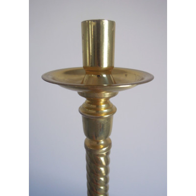 Підсвічник (односвічник) в руку латунний, 9х40 см