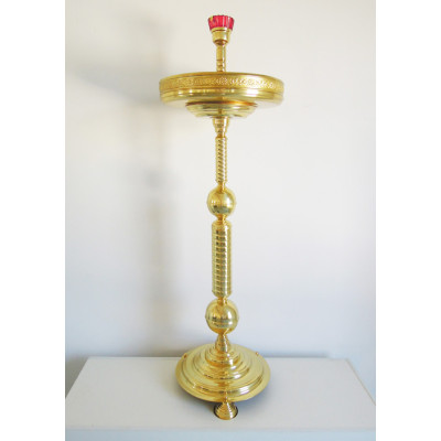 Candlestick sand, steel, brass, casting, 40x125 cm