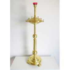 Підсвічник на 30 свічок та 1 лампаду латунний, 40х132 см