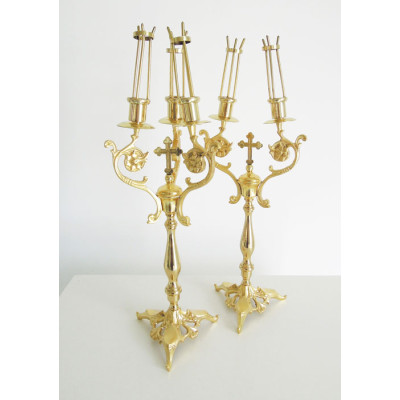 Dikiry and Trikiry brass, casting, 16x16x41 cm