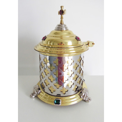 Ковчег для частинок святих мощей, круглий, 20х35 см