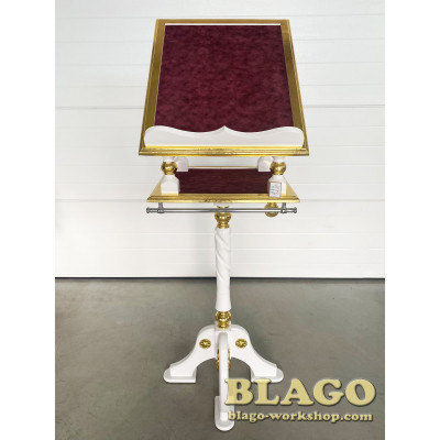 Аналой виносний дерев'яний з позолотою 50х70х122/168 см