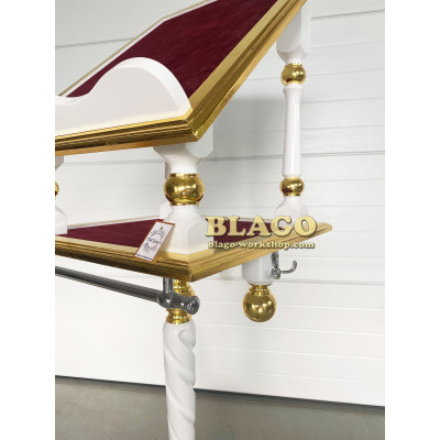 Аналой виносний дерев'яний з позолотою 50х70х122/168 см