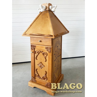 Аналой кліросний (для хору) дерев'яний, 60х60х160 см 