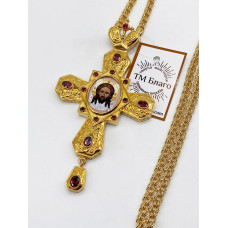 Хрест латунний позолочений