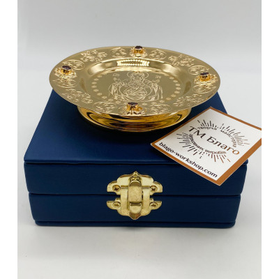 Plate for holy particles brass gold-plated (2.7.0807lp)