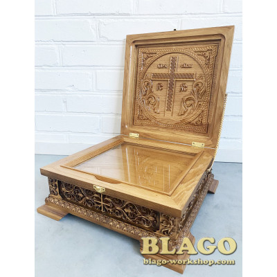 Reliquary ark сarved wooden, 35х35х15 cm