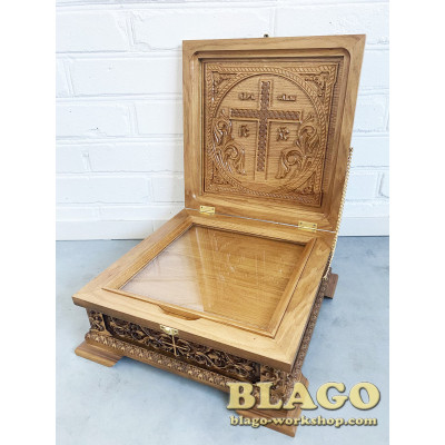 Reliquary ark сarved wooden, 35х35х15 cm