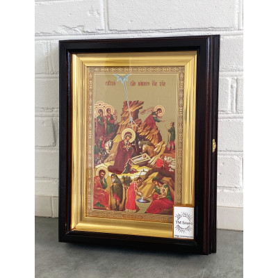 Киот открывающийся аналойный со стеклом (13 сюжетов), 30х40 см