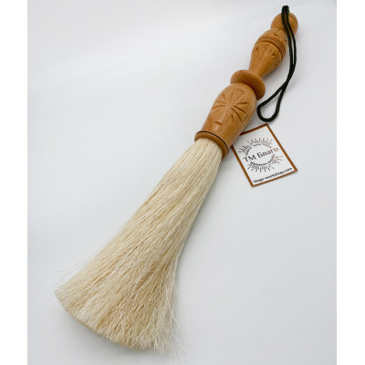Кропило середнє (натуральний ворс) з дерев’яною різьбленою ручкою, 36 см