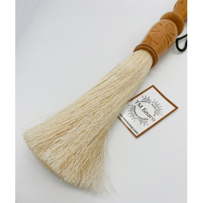 Кропило середнє (натуральний ворс) з дерев’яною різьбленою ручкою, 36 см