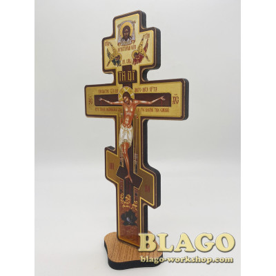 Крест деревянный прямой на подставке, 11х21 см