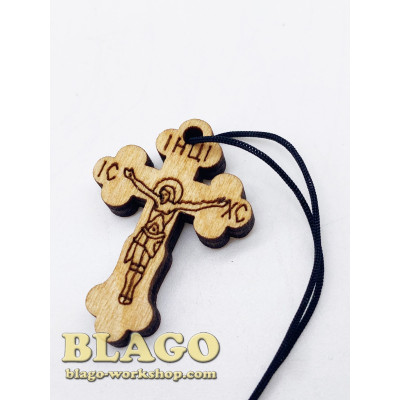 Cross сarved wooden pectoral, 2,5х3,5 cm