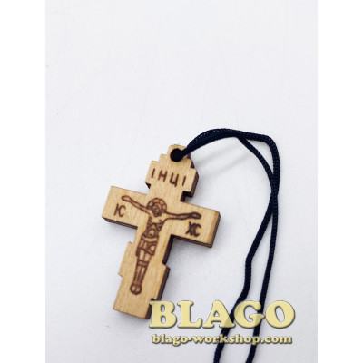 Cross сarved wooden pectoral, 2х3 cm