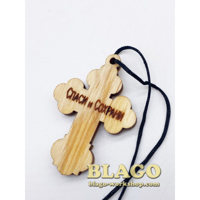 Хрест натільний дерев’яний різьблений 2,5х4 см