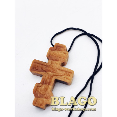Cross сarved wooden pectoral, 2х3 cm