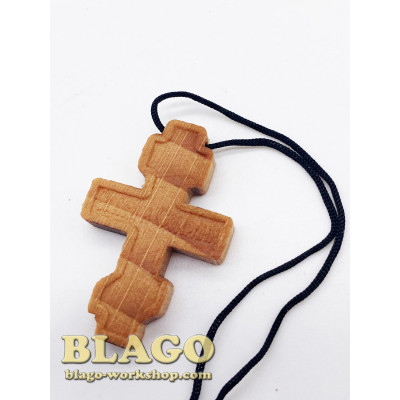 Cross сarved wooden pectoral, 2х3 cm