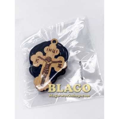 Cross сarved wooden pectoral, 2х3 cm