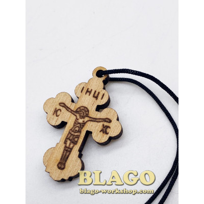 Cross сarved wooden pectoral, 2х3 cm