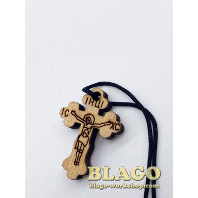 Cross сarved wooden pectoral, 1,5х2 cm