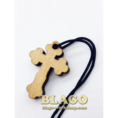 Cross сarved wooden pectoral, 1,5х2 cm