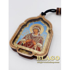 Підвіска автомобільна дерев'яна "Семистрільна", 4,5х6,5 см