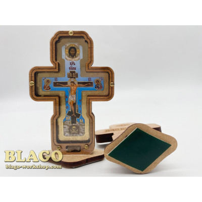 Хрест автомобільний дерев'яний (на липучці), 5х8 см