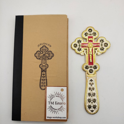 Altar cross with enamel, bilateral, (Greece), 7,5х0,6х17 cm