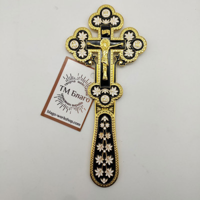 Altar cross with enamel, bilateral, (Greece), 7,5х0,6х17 cm