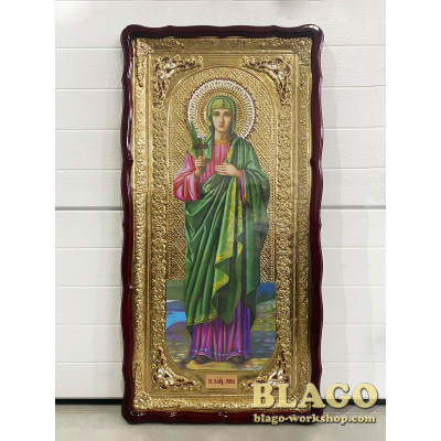 Храмова ікона Ірина, фігурна рамка, 60х120 см