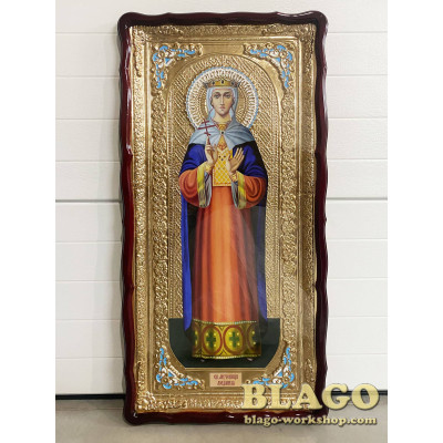 Храмова ікона Людмила, фігурна рамка, 60х120 см