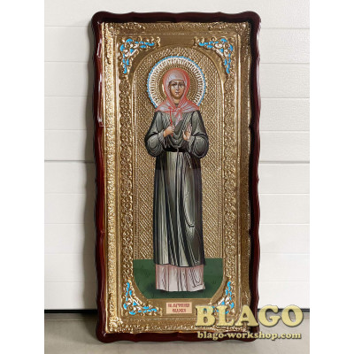 Храмовая икона Евдокия, фигурная рамка, 60х120 см