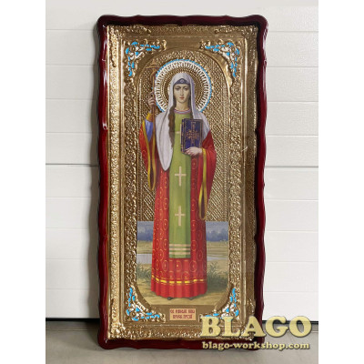 Храмова ікона Ніна, фігурна рамка, 60х120 см