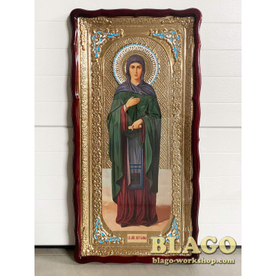 Храмовая икона Светлана, фигурная рамка, 60х120 см