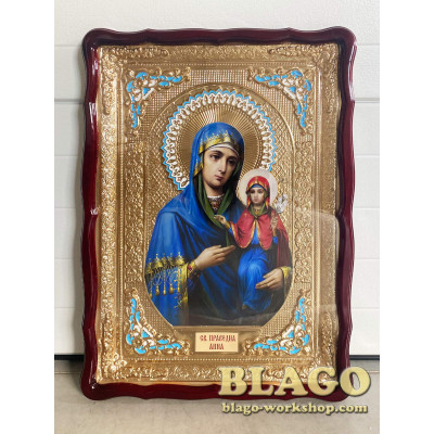 Храмова ікона Анна, велика, фігурна рамка, 60х80 см