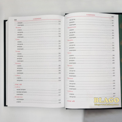 Октоих на церковнославянском языке (две части), 18х27 см