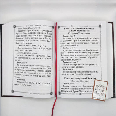 Prayer book (Ukrainian language), 18x25 cm
