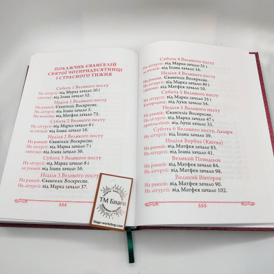 Евангелие на украинском языке, 18х25 см