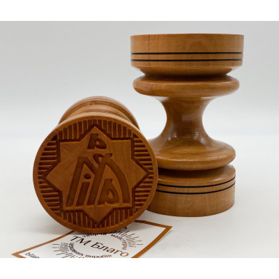 Печать деревянная Богородичная|Христовая (зубцы), 5,5 см