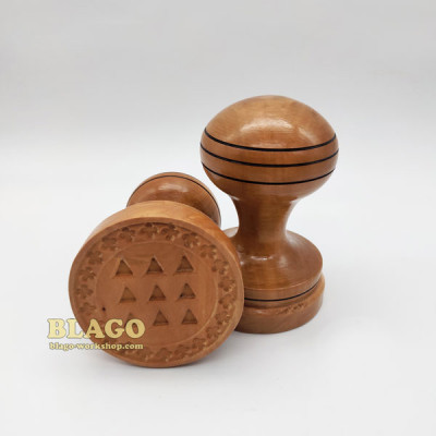 Печать деревянная (цветок), 6 см