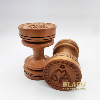 Печать деревянная двухсторонняя, 60 мм