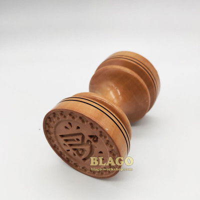 Печать деревянная двухсторонняя, 60 мм