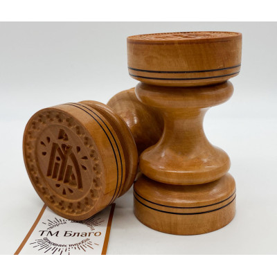 Печать деревянная Богородичная|Христовая (цветок), 6 см