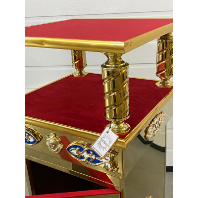 Підставка під ковчег металева, з дверцятами та литими накладками, 42х42х92 см