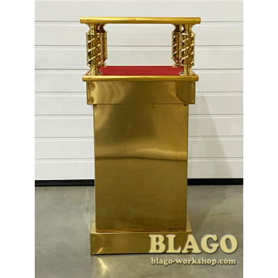 Підставка під ковчег металева, з дверцятами та литими накладками, 42х42х92 см