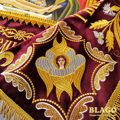 Плащаниця вишита "Спаситель з предстоящими" №4 , 140х105 см