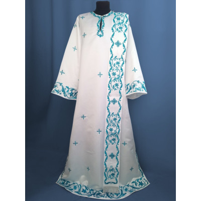 Стихарь диаконский белый, атлас №17