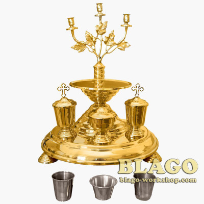 Блюдо літійне (всенощне) латунне, 30х38 см