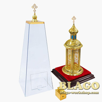 Tabernacle gilding, 25x25x72 cm