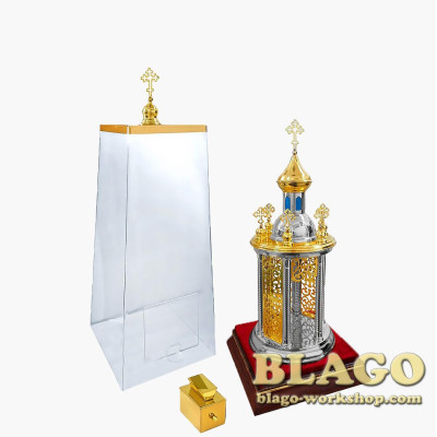 Дарохранительница "Семикупольная" комбинированная 25х25х59 см